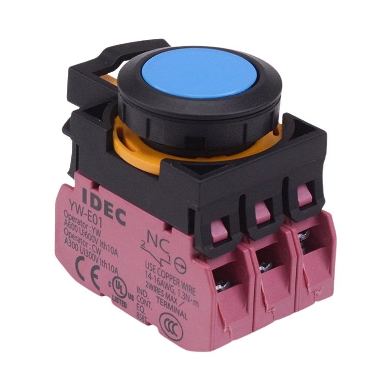 CW1B-A1E03S Blue Maintained Push Button Switch 3NC IP65 IDEC