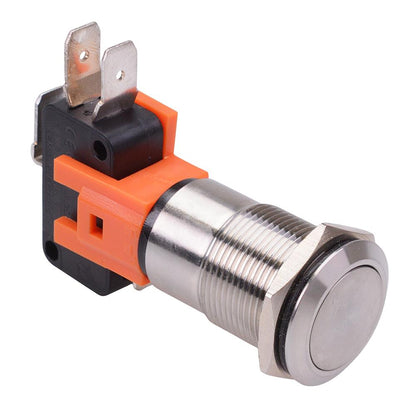 On-(On) 19mm Momentary Vandal Resistant Push Button Switch SPDT 21A