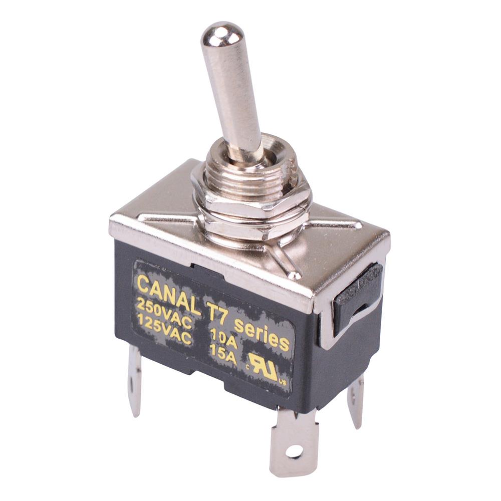 T7A21A3B2H5R On-Off 12mm Toggle Switch DPST 10A 250VAC