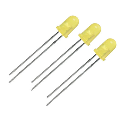 5mm 2.1V Yellow LED (3 Pack)