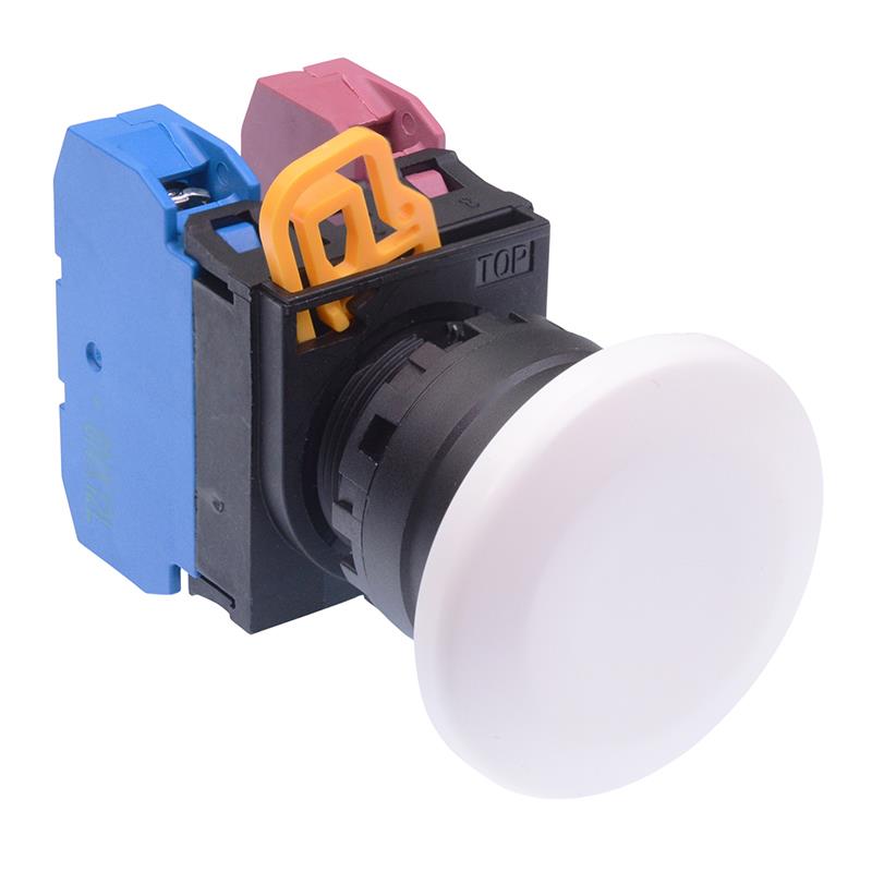 YW1B-M4E11W White 22mm Mushroom Momentary Push Button Switch 1NO-1NC IP65 IDEC