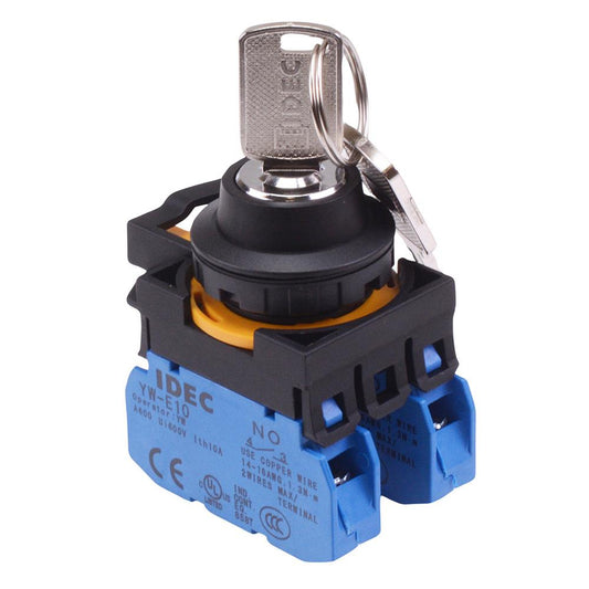 CW1K-3AE20 3 Position Maintained Key Switch2NO IP65 IDEC