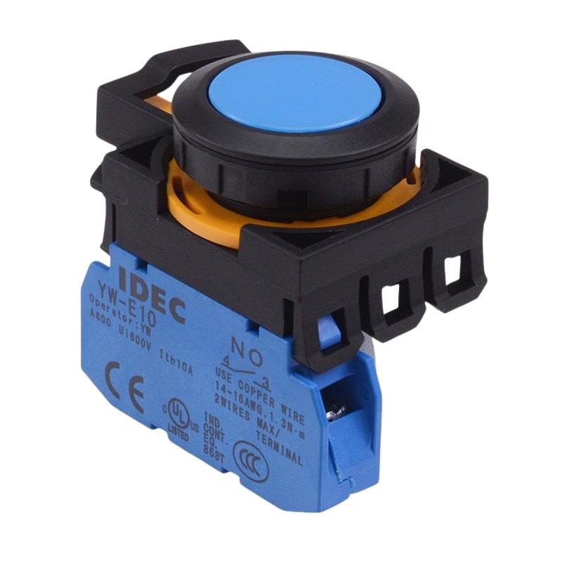 CW1B-M1E10S Blue Momentary Push Button Switch 1NO IP65 IDEC