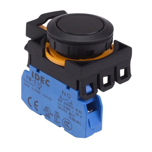 CW1B-A1E10B  Black Maintained Push Button Switch 1NO IP65 IDEC