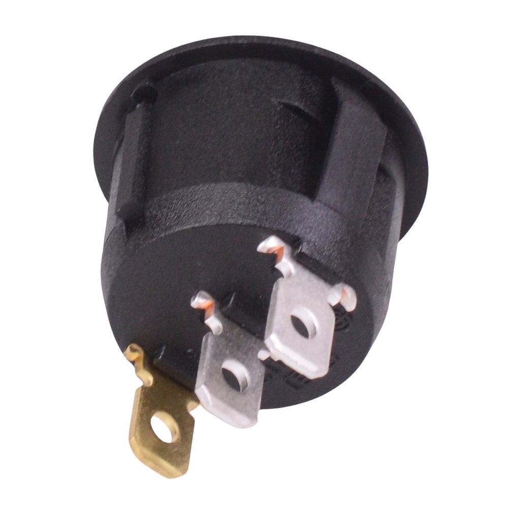 Blue LED Round Rocker Switch SPST 12V 20A R13-112B2-02