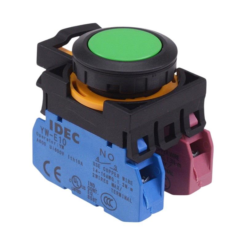 CW1B-A1E11G Green Maintained Push Button Switch 1NO-1NC IP65 IDEC