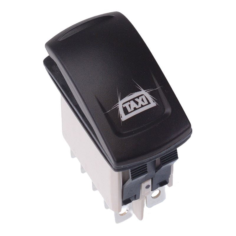 KR46CAKDDG22NXXXX43 Taxi Sign Light Latching Red 12V LED Auto Rocker Switch DPDT IP68 APEM