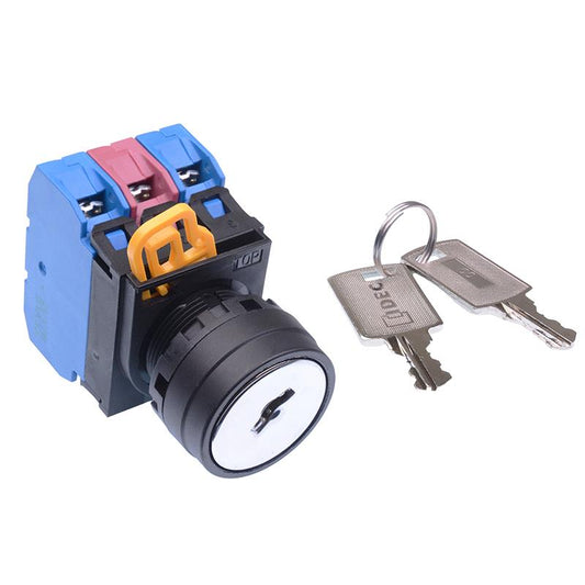 YW1K-2AE21 22mm 2 Position Maintained Key Switch 2NO-1NC IP65 IDEC
