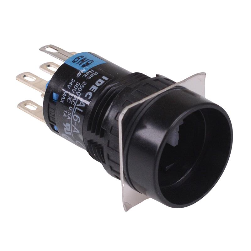AL6M-A200 16mm Latching Round illuminated Push Button Body DPDT IDEC