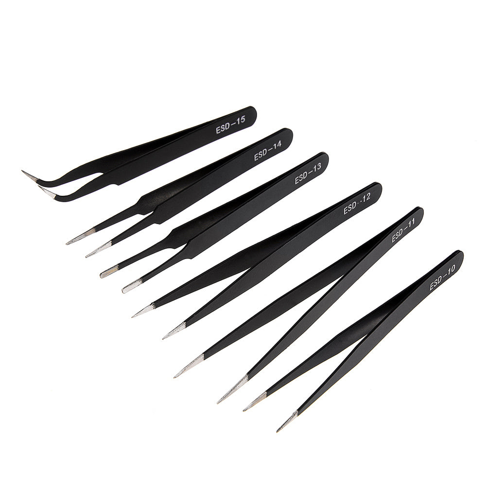 Tweezers Set Precision Anti-static ESD Stainless Steel