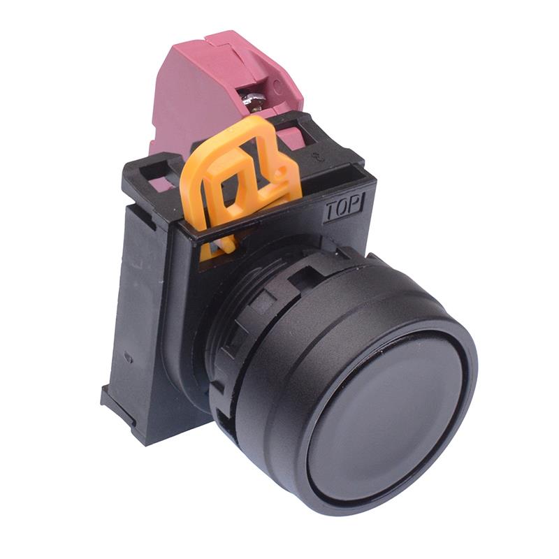 YW1B-M1E01B Black 22mm Momentary Push Button Switch NC IP65 IDEC