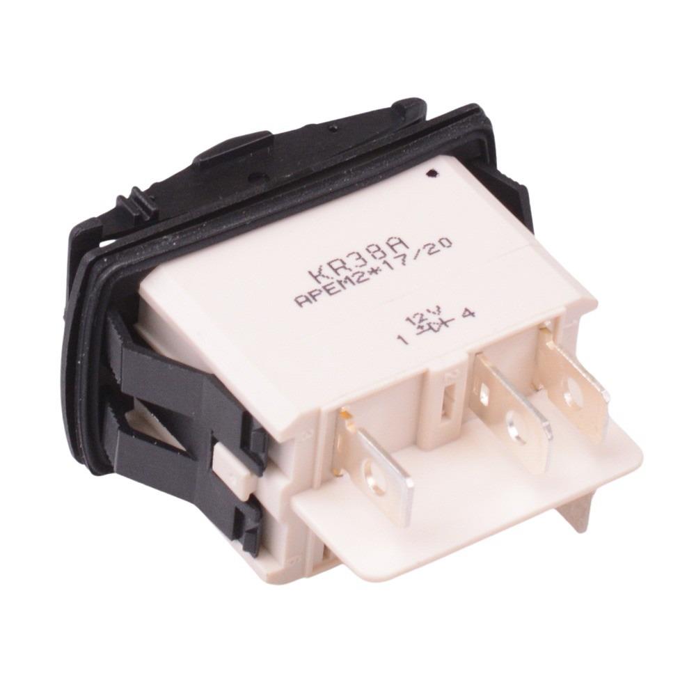 KR382AKDXA On-Off-(On) Auto Rocker Switch Red 12V illuminated SPDT IP68