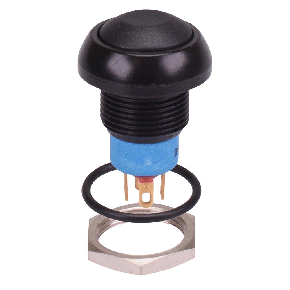 IPR5SAD2 Black Momentary 12mm Push Button Switch SPDT IP67 APEM