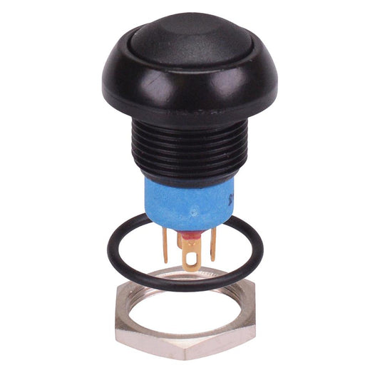 IPR5SAD2 Black Momentary 12mm Push Button Switch SPDT IP67 APEM