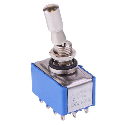 5666A2VX408 On-On Locking 6.35mm Miniature Toggle Switch 4PDT 4A 30VDC APEM