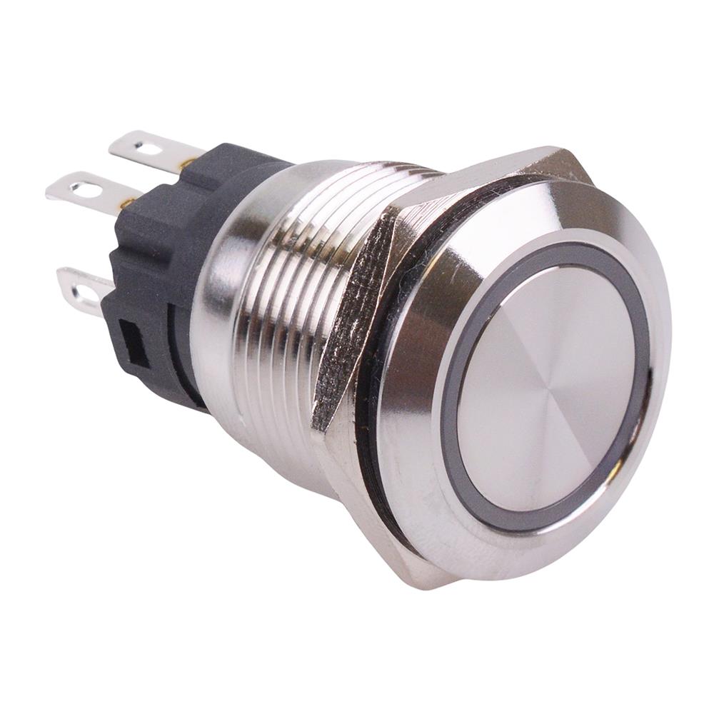 RGB Momentary 19mm Vandal Resistant Push Button Switch 12V SPDT