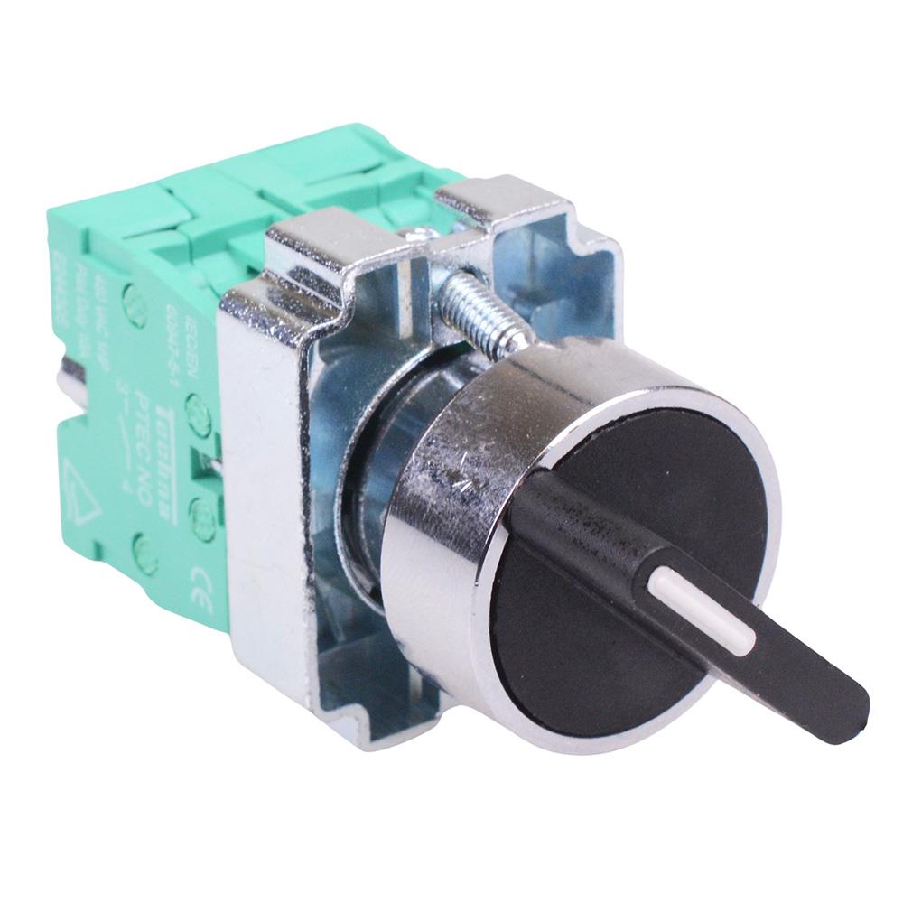 Techna PtecMetSN3M Momentary 3 Position Metal Selector Switch 10A 2NO