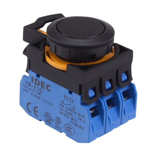 CW1B-A1E30B  Black Maintained Push Button Switch 3NO IP65 IDEC