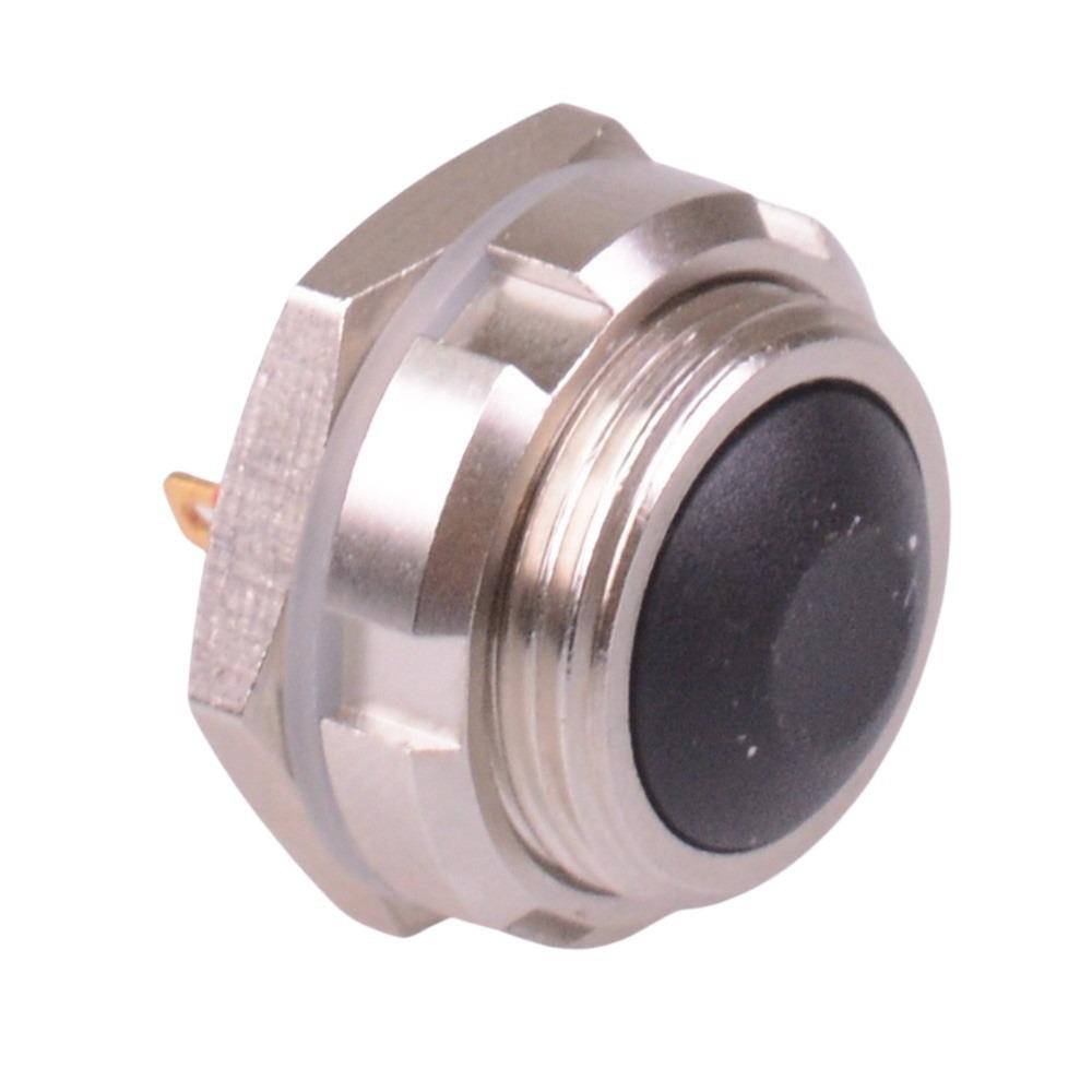 IZMR3S42N APEM Black Metal 16mm Round Momentary NO Push Button Switch IP67