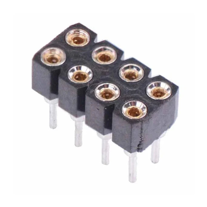 8-Pin Double Row Turned Pin Socket Connector 2.54mm – The Electronics Hub