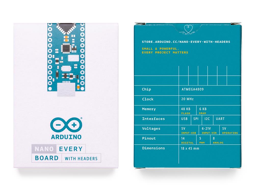 Arduino® Nano Every with headers