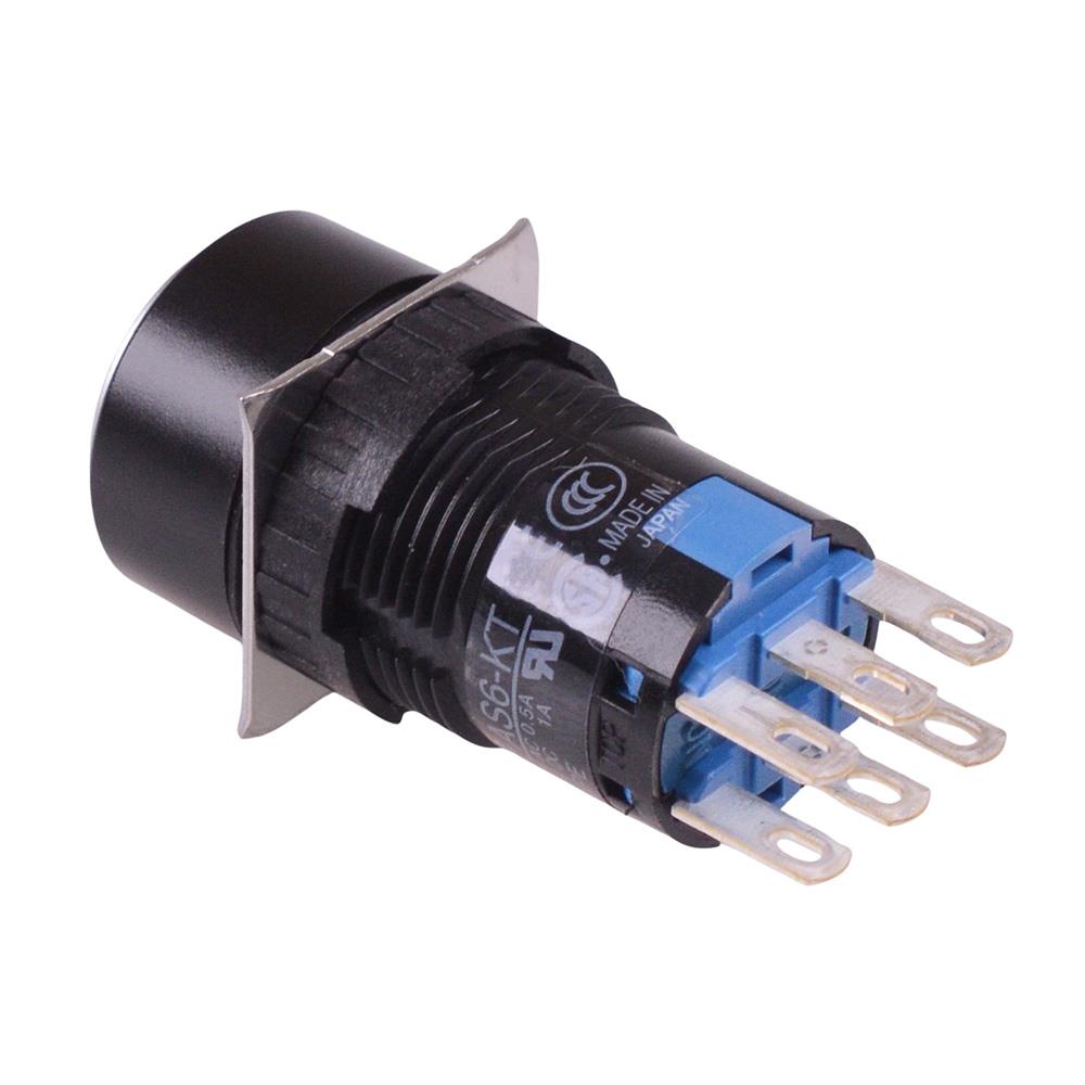 AS6M-21KT2PBC 2 Position 16mm Momentary Key Switch DPDT IDEC