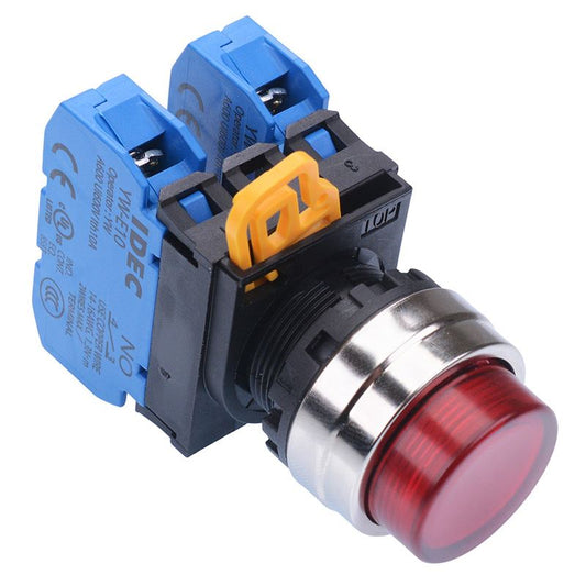 YW4L-M2E20Q0R Red 22mm Metal Bezel Momentary Push Button Switch 2NO IP65 IDEC