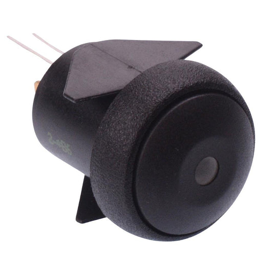 IQR1S422L0Y APEM Yellow LED Black Round Snap-In Latching 12mm Push Button Switch SPST
