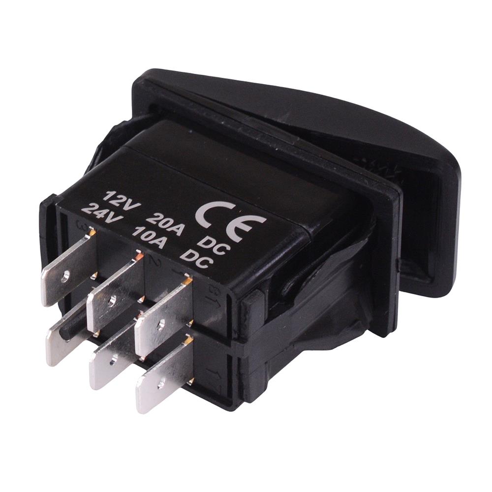 On-Off-On Automotive Rocker Switch DPDT 10A 12-24V IP68