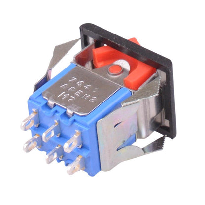 7646A Red On-On Snap-In Rocker Switch DPDT 4A 30VDC APEM