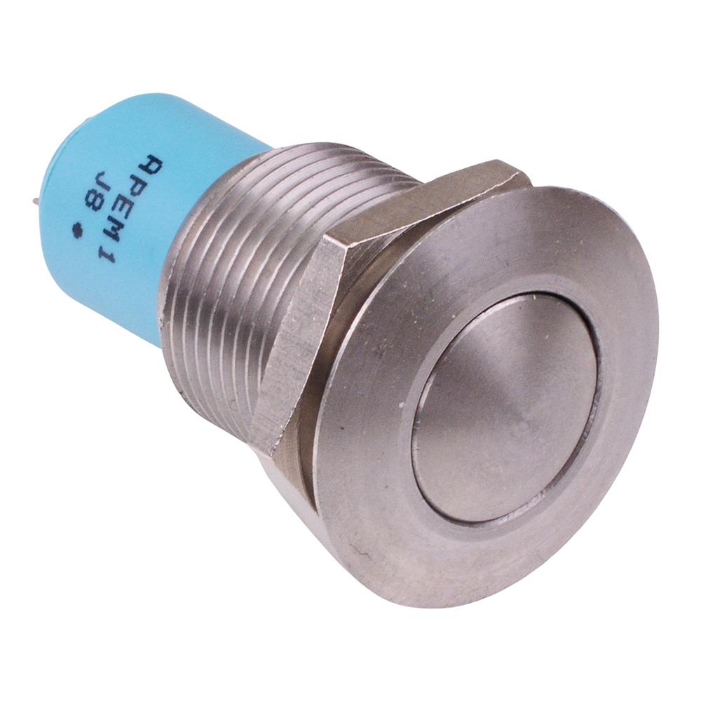 AV1611A240X2338 APEM On-Off 16mm Latching Anti Vandal Push Button Switch SPST