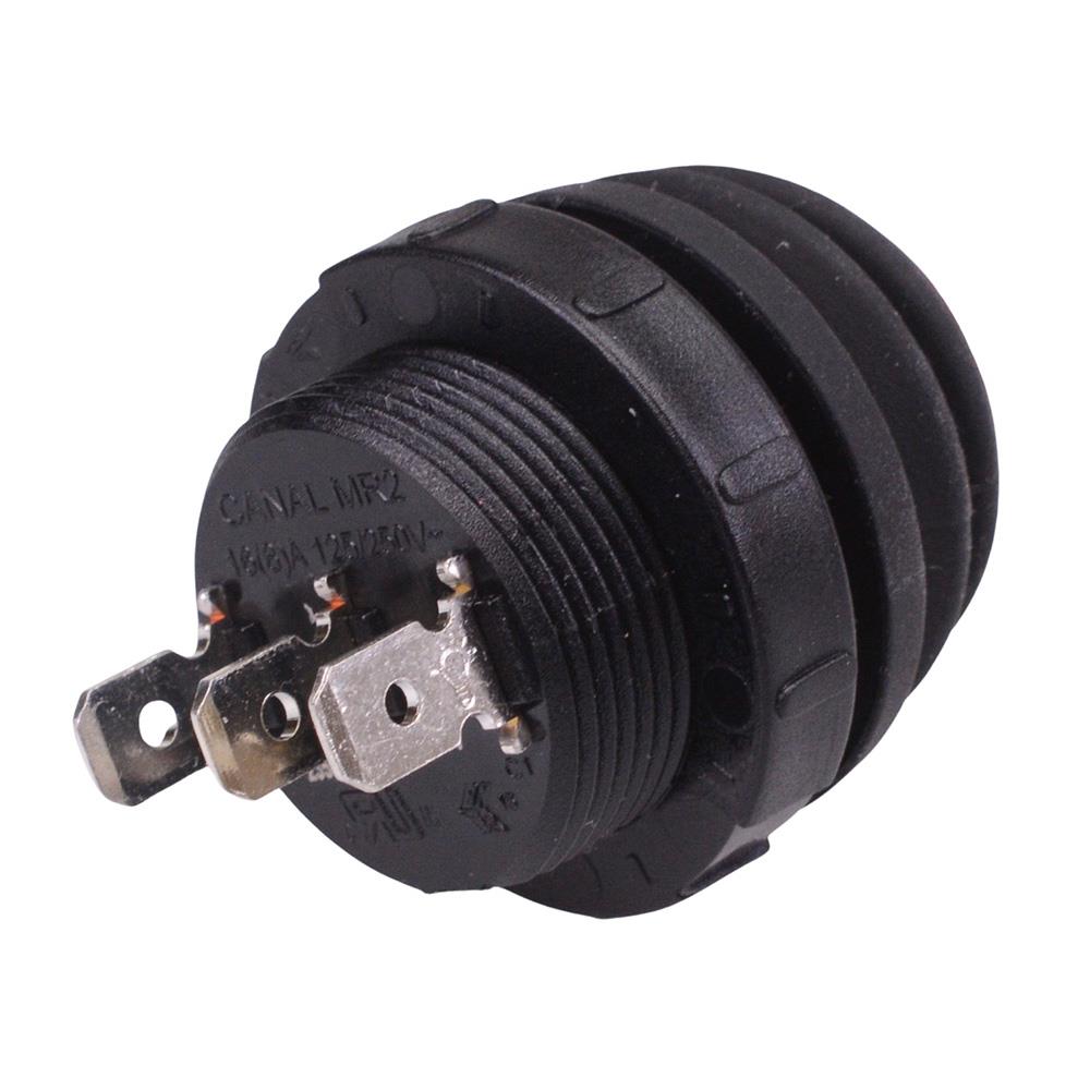 Amber illuminated 230V Waterproof Round 20mm Rocker Switch IP68 SPST 16A