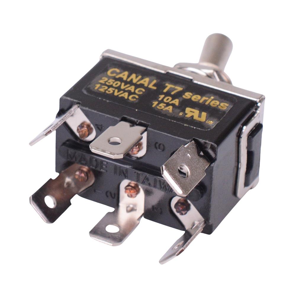 T7A22A3B2H5R On-On 12mm Toggle Switch DPDT 10A 250VAC