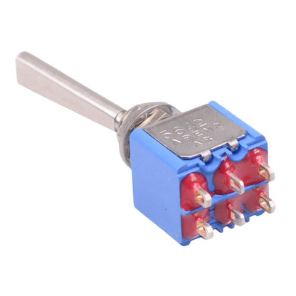 5642AB-8 APEM On-(On) Momentary Miniature Toggle Switch Flat Lever DPDT
