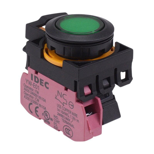 CW1L-A1E01Q4G Green 24V illuminated Maintained Push Button Switch 1NC IP65 IDEC