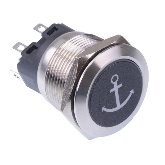 Anchor' Red LED Momentary 22mm Vandal Push Button Switch SPDT 12V