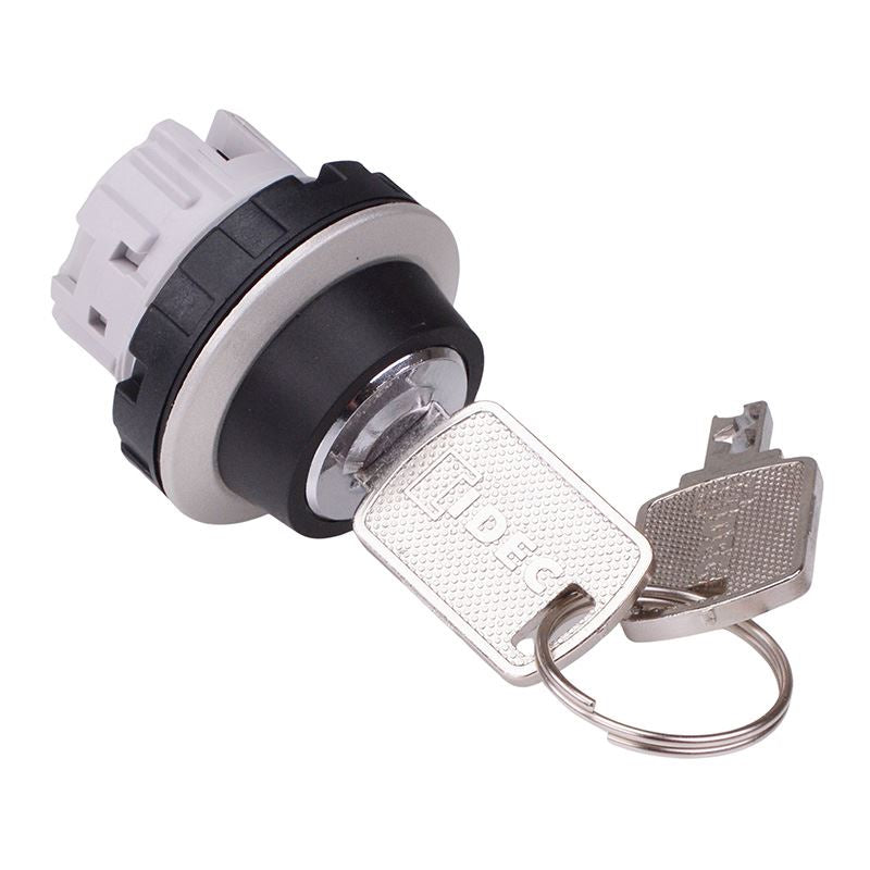 CW4K-2A 2 Position Maintained Key Switch Head Metalic Bezel IDEC