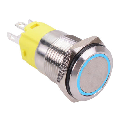 Blue LED 3V On-(On) Momentary 16mm Vandal Push Button Switch SPDT