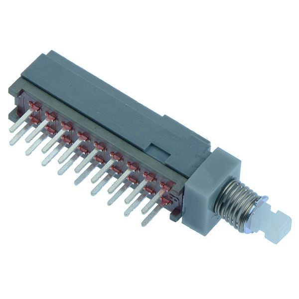 Mini Push Button Latching PCB Switch 6PDT 30V
