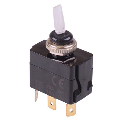 On-On Red LED illuminated Toggle Switch 20A 12V SPDT