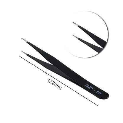 Tweezers Set Precision Anti-static ESD Stainless Steel