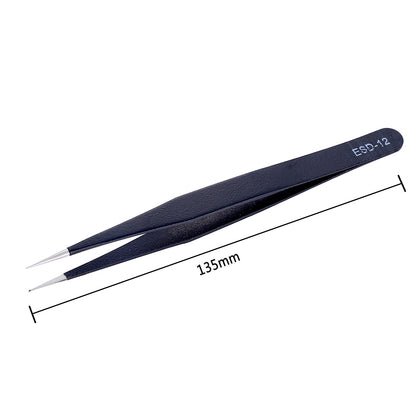 Tweezers Set Precision Anti-static ESD Stainless Steel