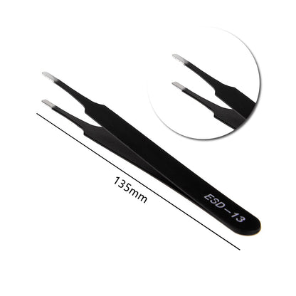 Tweezers Set Precision Anti-static ESD Stainless Steel