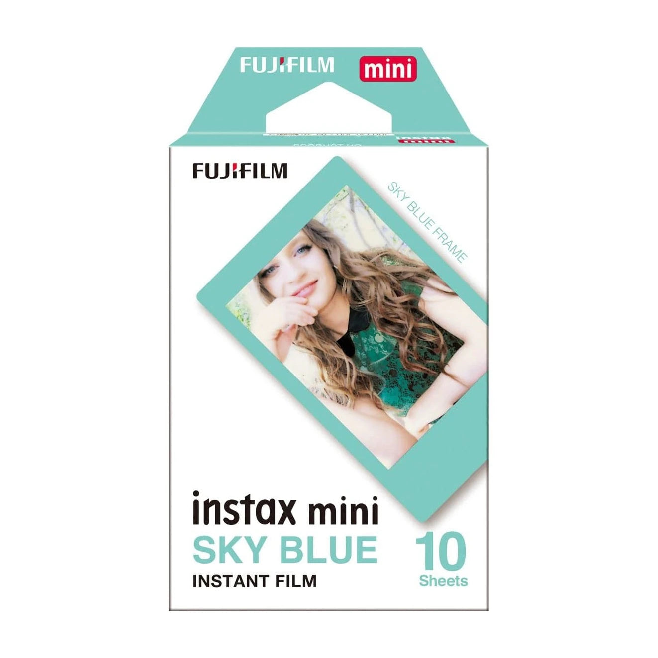 Fujifilm Instax Mini Border Instant Photo Film - Sky Blue 10 Sheets