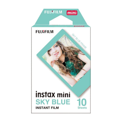 Fujifilm Instax Mini Border Instant Photo Film - Sky Blue 10 Sheets