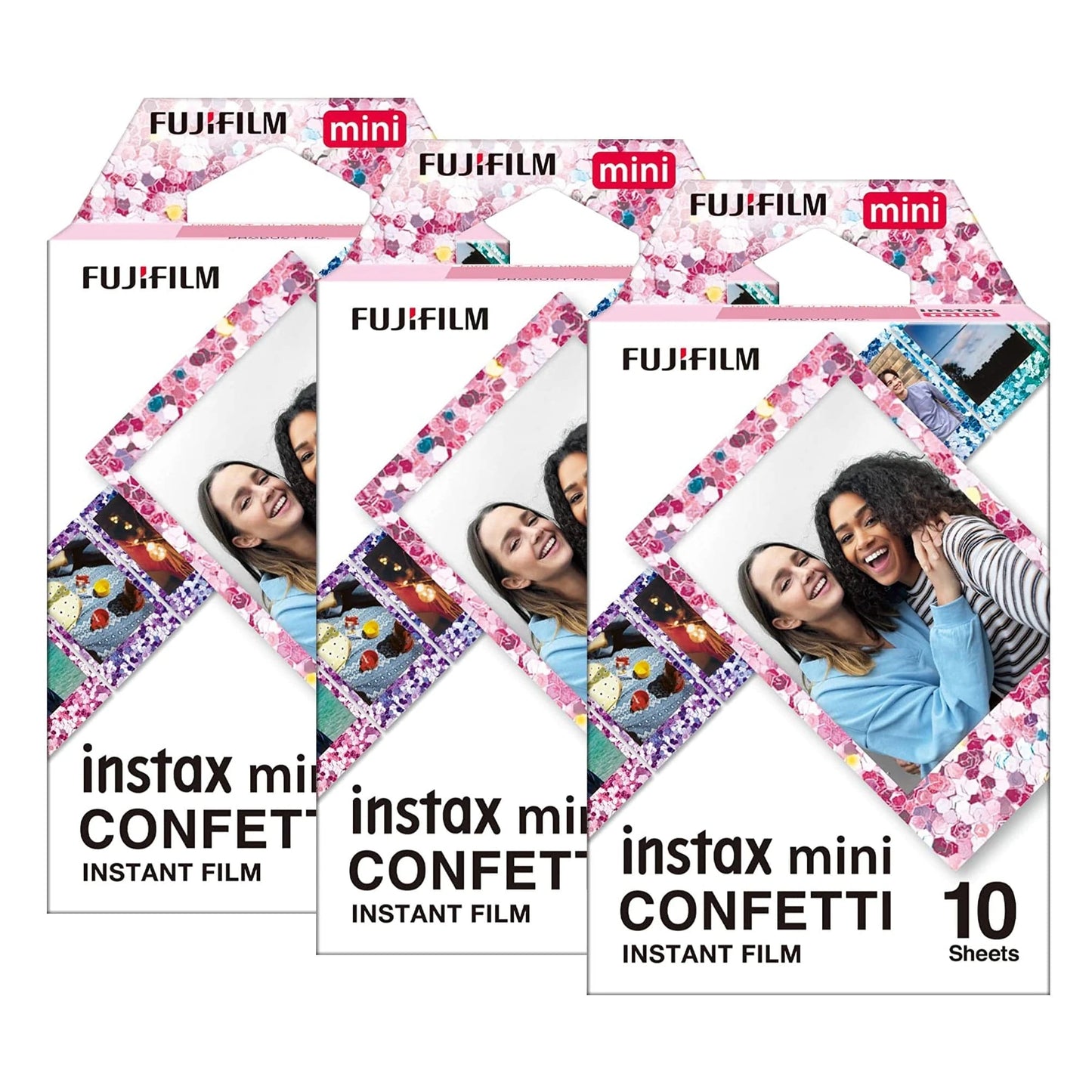 Fujifilm Instax Mini Instant Photo Film - Confetti 30 Sheets