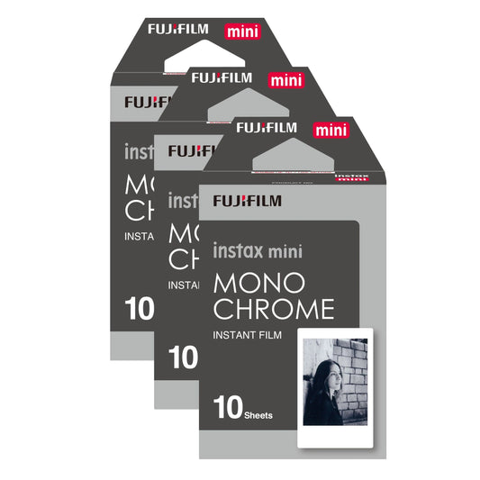 Fujifilm Instax Mini Instant Photo Film - Monochrome 30 Sheets