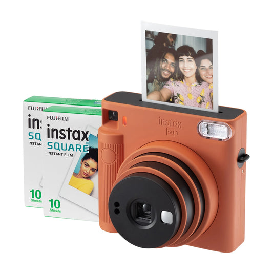 Fujifilm Instax Square SQ1 Instant Camera - Terracotta Orange 20 Shot Pack