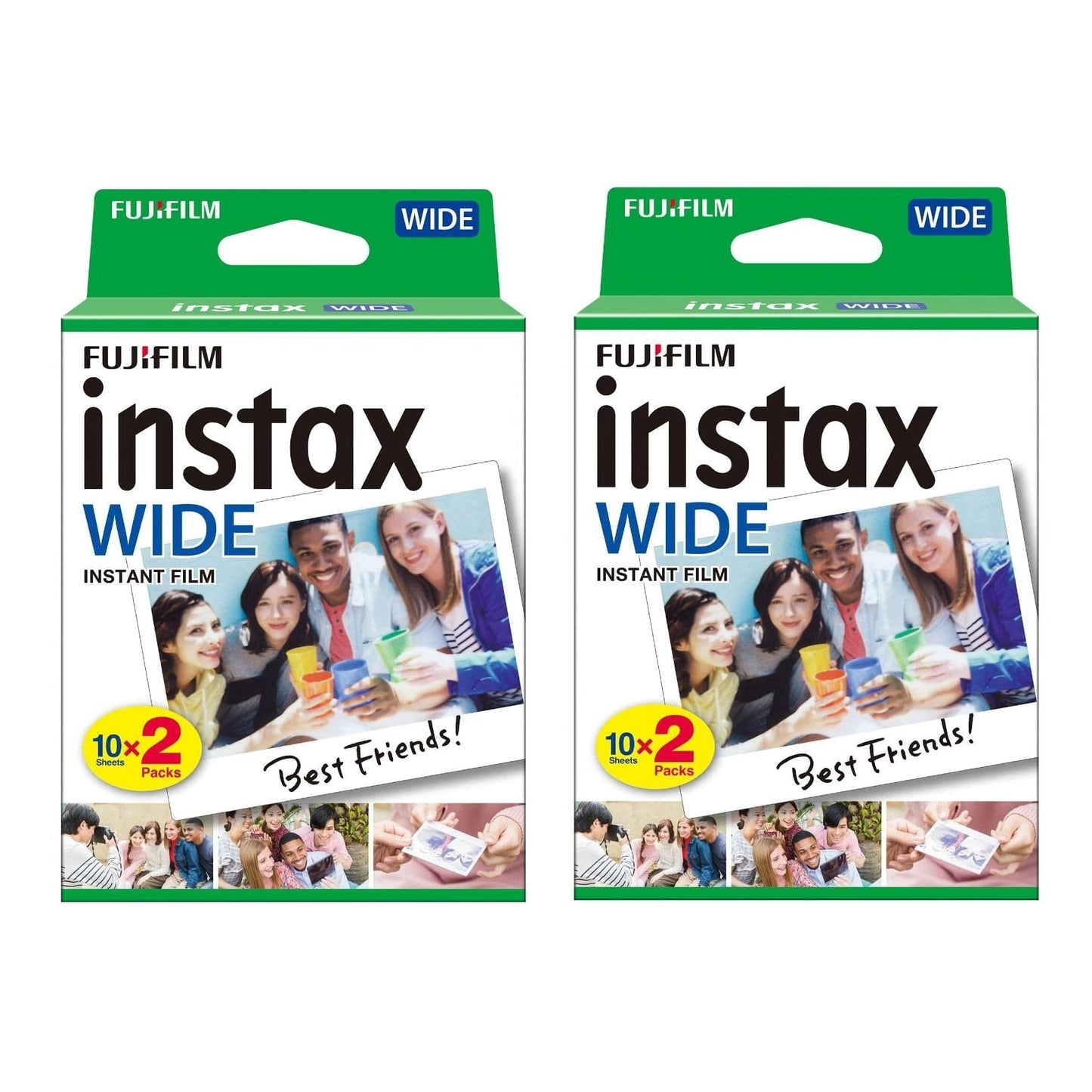 Fujifilm Instax Wide Picture Format Instant Photo Film - White 40 Sheets