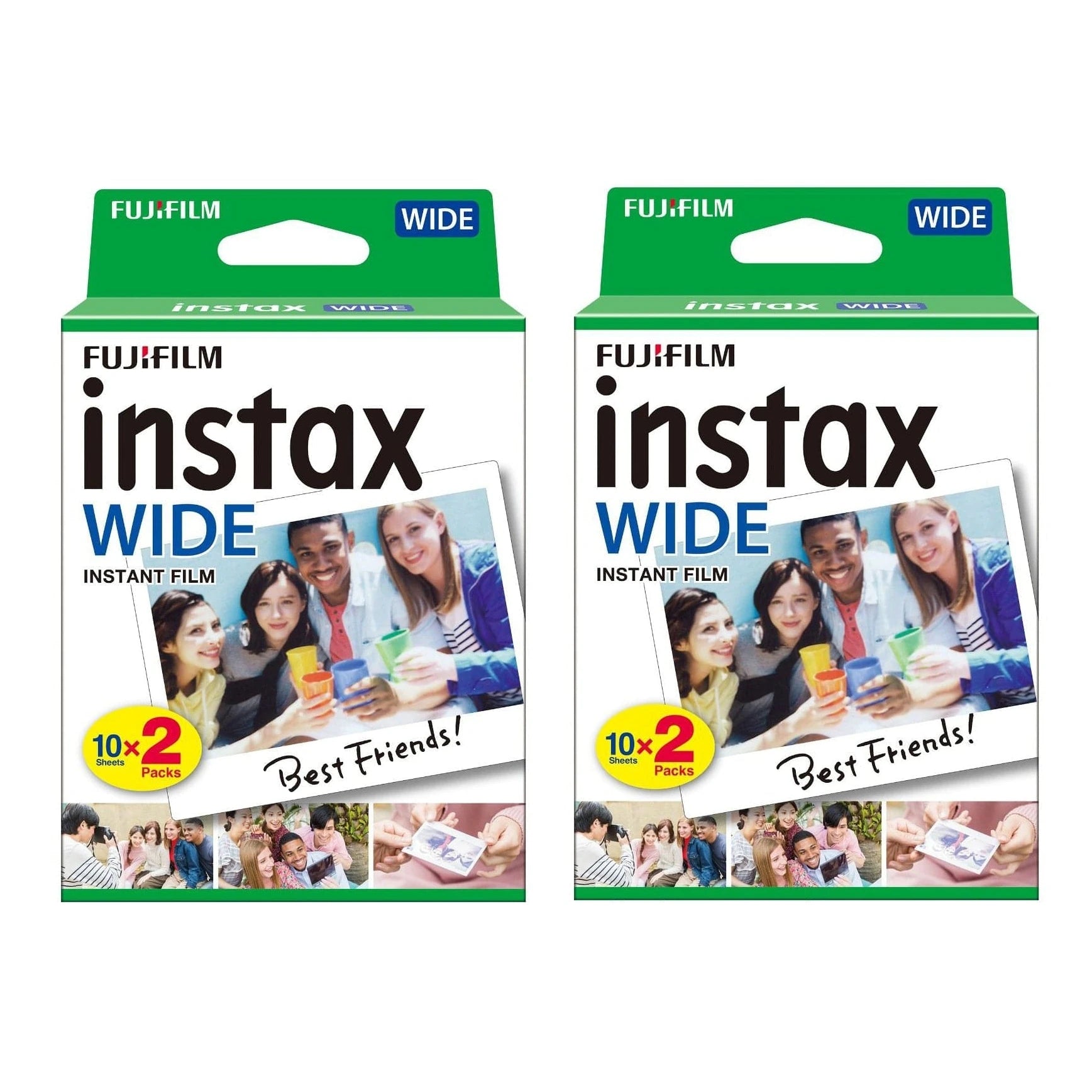 Fujifilm Instax Wide Picture Format Instant Photo Film - White 40 Sheets